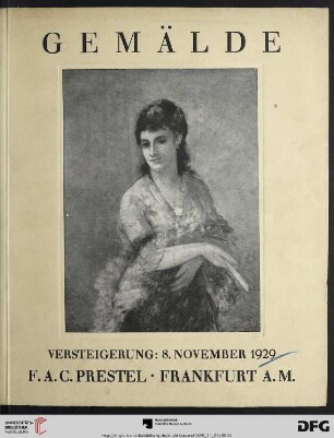 Gemälde von Künstlern des XIX. Jahrhunderts : Versteigerung am 8. November 1929 (Katalog Nr. 100)