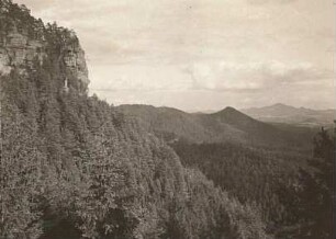 Nordböhmen. Elbsandsteingebirge. Flügelwand und Kaltenberg