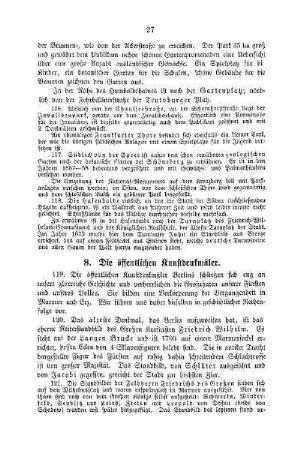 8. Die öffentlichen Kunstdenkmäler