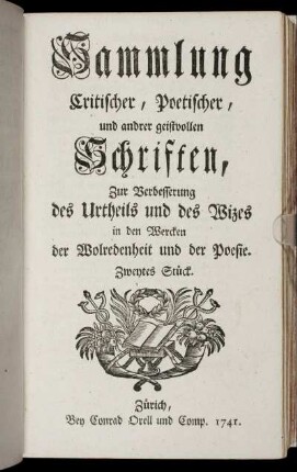 2: Sammlung critischer, poetischer und anderer geistvollen Schriften