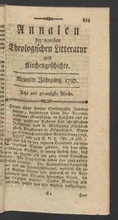Acht und zwanzigste Woche