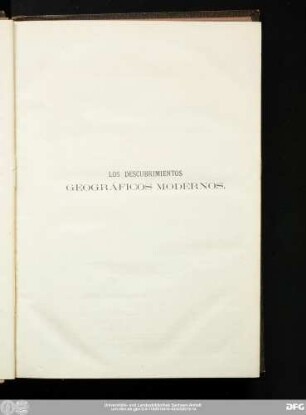 Los Descubrimientos Geográficos Modernos.