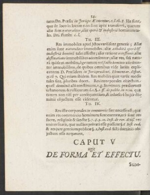 Caput V agit De Forma Et Effectu.