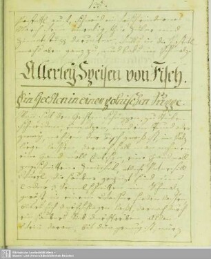 Allerley Speisen von Fisch