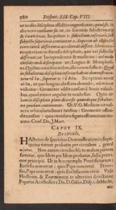 Caput IX. De circulo.