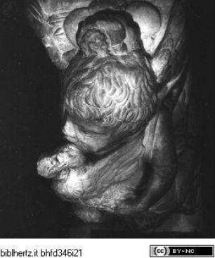 Konsole mit Putto der eine Taube hält