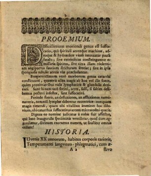 Disputatio Inauguralis Medica De Catarrho Suffocativo Laborante