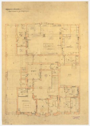 Wohnhaus Dr. Eduard Simon, Berlin: Möblierungsplan Erdgeschoss 1:50