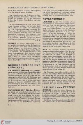 Denkmalpflege und Städtebau