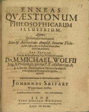 Enneas quaestionum philosophicarum illustrium