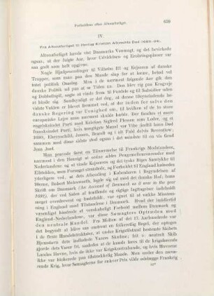 IV. Fra Altonaforliget til Hertug Kristian Albrechts Død (1689-94).
