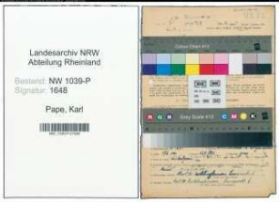 Entnazifizierung Karl Pape , geb. 01.10.1871 ()
