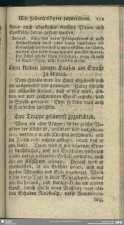 Wie Federwildpret zuzurichten