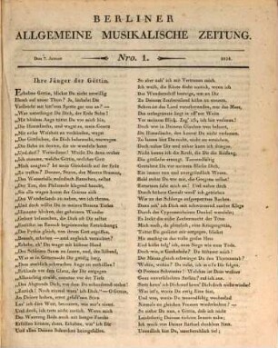 Berliner allgemeine musikalische Zeitung. 1, 1. 1824
