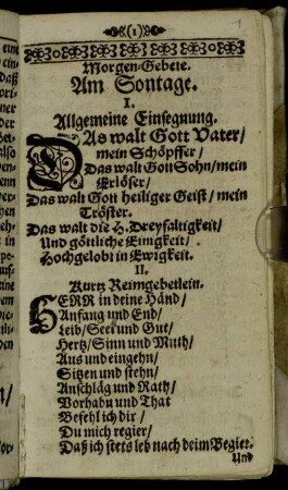 Morgen-Gebete.