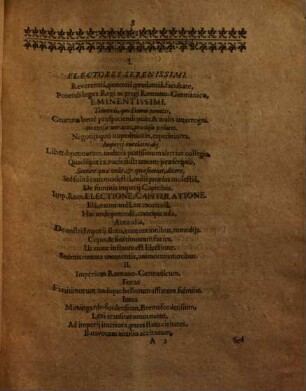 Collegium reliquorum imperii deputatorum ad collegium electorale de presenti statu imperii, imperatore eligendo, eligendo scribenda lege annexis aliis