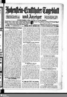 Hohenstein-Ernstthaler Tageblatt und Anzeiger : Hohenstein-Ernstthaler Zeitung, Nachrichten und Neueste Nachrichten ; Generalanzeiger für Hohenstein-Ernstthal mit Hüttengrund, Oberlungwitz, Gersdorf, Hermsdorf, Bernsdorf, ...