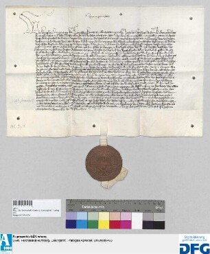 Das Landgericht des Burggraftums Nürnberg stellt ein Vidimus aus von der Urkunde des Königs Wentzlaw d.d. 27. November 1396.