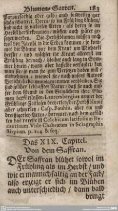 Das XIX. Capitel. Von dem Saffran.