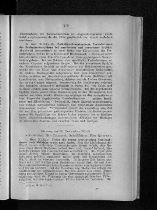 Sitzung am 26. November 1918.
