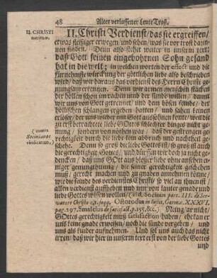 II. Christi Verdienst/ das sie ergreifen/ [...]