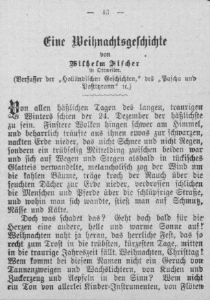 Eine Weihnachtsgeschichte