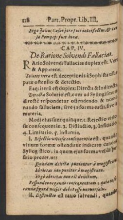 Cap. IV. De Ratione Solvendi Fallacias.