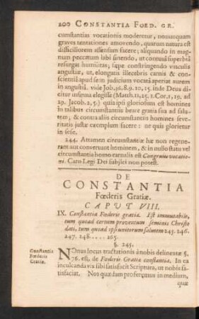De Constantia Foederis Gratiae. Caput VIII.