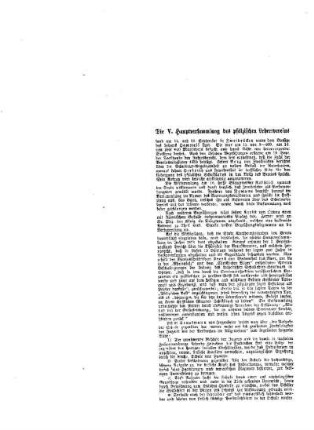 Die V. Hauptversammlung des pfälzischen Lehrervereins