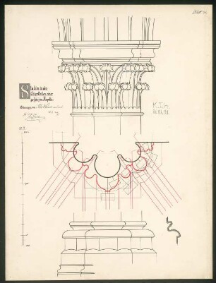 Gotische Kapelle: Details Säule 1:4