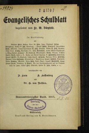 49: Evangelisches Schulblatt - 49.1905