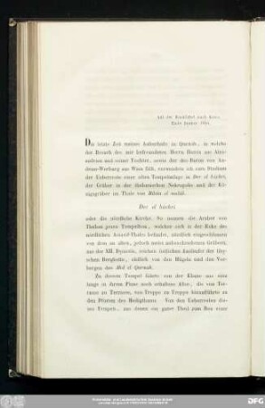 Auf der Rückfahrt nach Kairo. Ende Januar 1854.