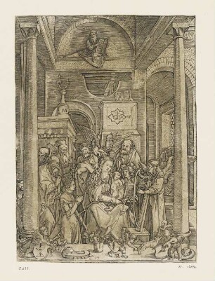 Verehrung der Maria, Blatt 17 der Folge "Marienleben"