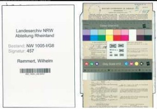 Entnazifizierung Wilhelm Remmert , geb. 26.07.1887 (Postbetriebswart)