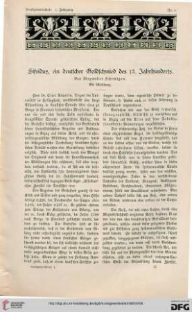 Sifridus, ein deutscher Goldschmied des 13. Jahrhunderts