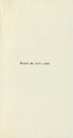 Berlin (II) 1807-1808