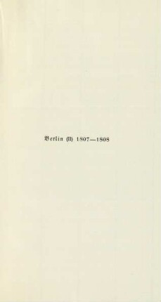 Berlin (II) 1807-1808