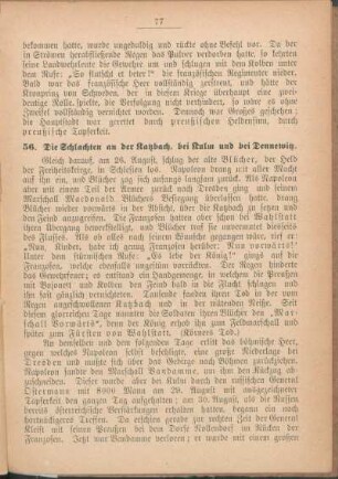 56. Die Schlachten an der Katzbach, bei Kulm und bei Dennewitz.