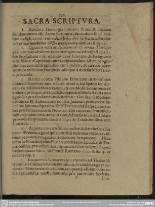 De Sacra Scriptura