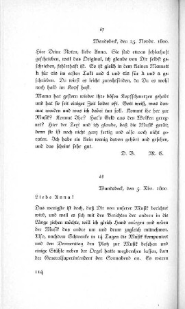 68 Wandsbeck, den 5. Xbr. 1800