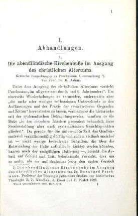 1-66 Die abendländische Kirchenbuße im Ausgang des christlichen Altertums