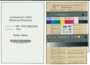 Entnazifizierung Berta Radla , geb. 22.04.1912 ()