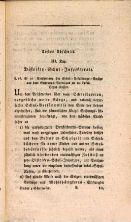 Leitfaden zur Verwaltung des Pfarramts in seinen Dienstverhältnissen gegen den Staat im Königreiche Baiern : nebst einem Anhange von Formularen pfarramtlicher Schreiben und Fertigungen zur Erleichterung der königlichen Pfarrämter, Pfarramts-Gehülfen und Kandidaten, [3]. Erster Nachtrag zu dem Volks-Schulwesen im Königreiche Baiern seit seiner organischen Einrichtung, welcher die seit dem Jahre 1813 bis 1815 erlassenen Reichs- und Kreis-Schul-Verordnungen enthält