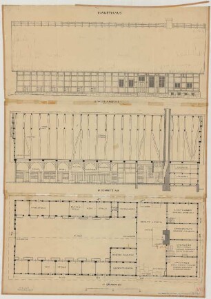 Lienen (Kreis Tecklenburg): Höfe Ernst Wilhelm Laig und Ibershoff. Haupthäuser (Grundrisse, Ansichten, Schnitte)