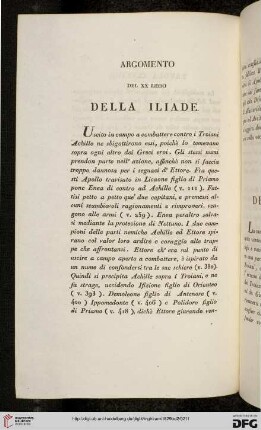 Argomento del XX libro della Iliade
