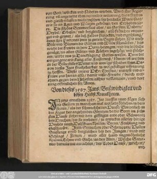 Von dieses 1578. Jars/ Bußwirdigkeit und bösen Herbst Kranckheiten.