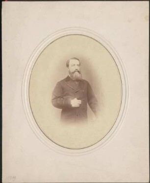 Großherzog Friedrich I., sitzend, Halbporträt.