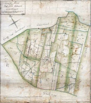 Concept Plan von dem Dorffe und der Feldmarck Levenhagen
