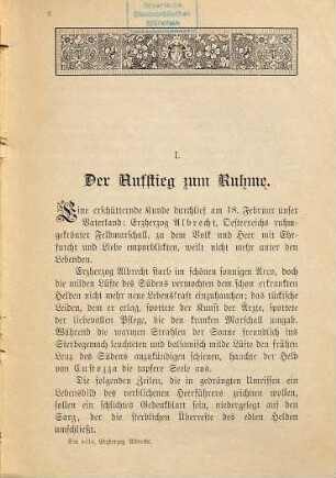 Erzherzog Albrecht, Österreichs ruhmgekrönter Feldmarschall : Ein Lebensbild dem Volke und der Jugend erzählt. [Albrecht, Erzherzog v. Österreich]