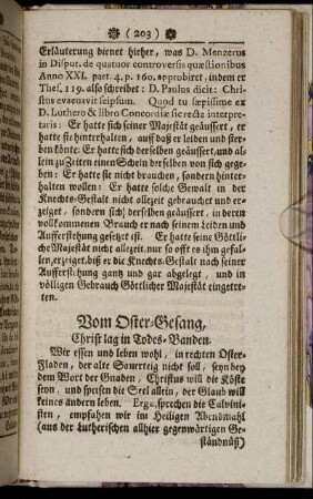 Vom Oster-Gesang.